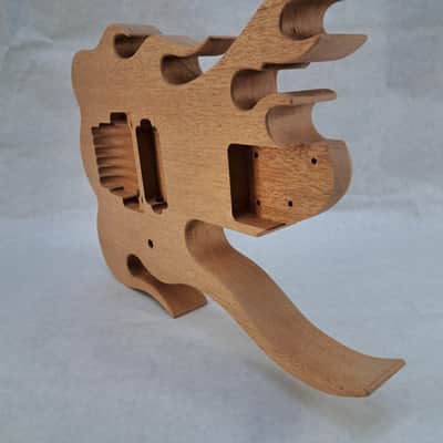 Unfinished Mahogany (1 pc) Hxx Jem Guitar Body - Flame, Trem Fits RG Necks J2424 image 6