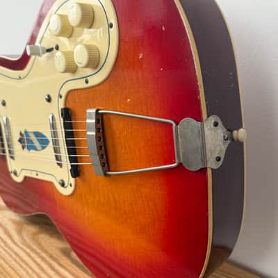Silvertone 1382L Thin Twin Jimmy Reed 1950's - Cherry Sunburst image 12