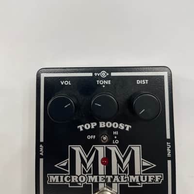 Electro Harmonix Micro Metal Muff With Top Boost Distortion Guitar Effect Pedal image 2