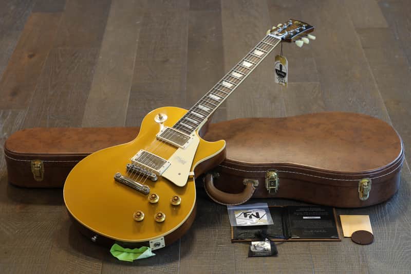 Minty! 2019 Gibson Custom Shop Historic 1957 Les Paul Electric Guitar Gold Top w/ Brazillian Fretboard + COA OHSC image 1