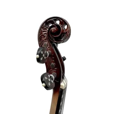 Strad style SONG master bird's eye maple wood 4/4 violin,carving ribs and neck inlay nice shell,sound clear and melodious image 17