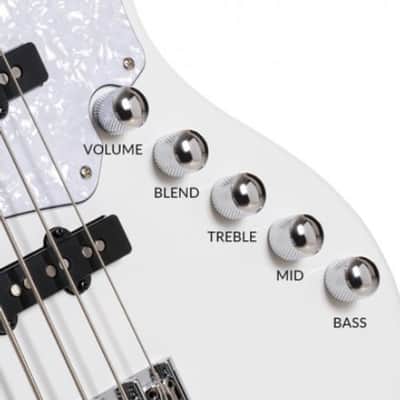 Cort Elrick NJS 4-String Electric Bass, White image 4