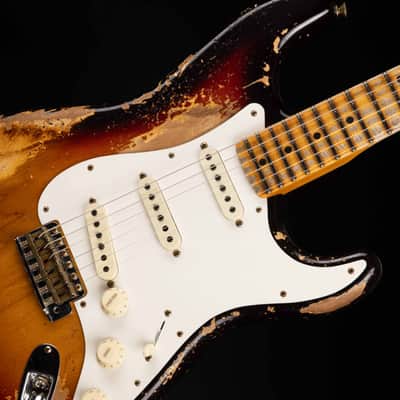 2024 - Fender Custom Shop Limited Edition Red Hot Stratocaster Super Heavy Relic - Faded Aged Chocolate 3-Tone Sunburst image 16
