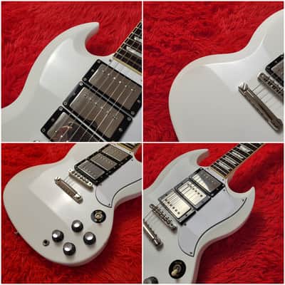 Super Rare 2015 Navigator N-SG Custom Order 3 Pickup SG Standard White - With Original Hard Shell Case - Made By ESP Technical House Custom Shop in Japan MIJ image 4