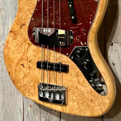 New Fender Custom Shop Artisan Maple Burl Jazz Bass, Rosewood Fingerboard, Aged Natural, Comes With Pro Setup and Ships Fast! image 5