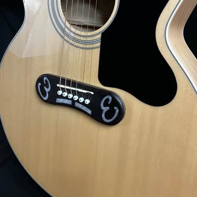 Harley Benton Custom Line King CE Jumbo Acoustic-Electric Guitar Gloss Natural w/ HSC image 8