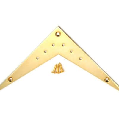 FVT-SM-G Gold Small 6-string Vee Flying V Style Electric Guitar Tailpiece