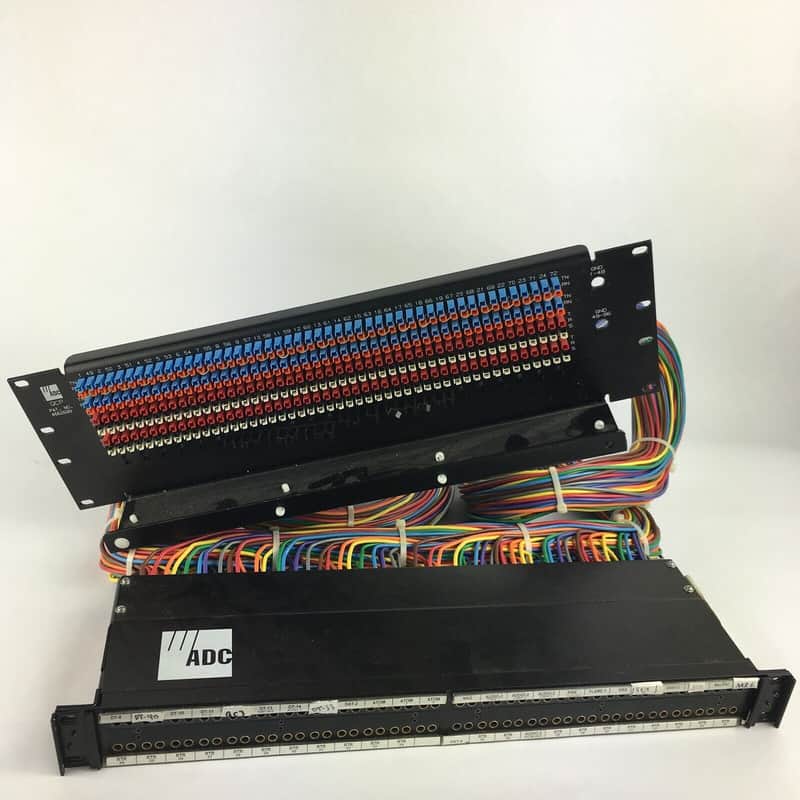 ADC 96 Bantam TT patchbay connected to ADC UP-96NMKII PPC RACKMOUNT PATCHBAY image 1