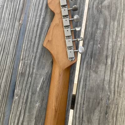 Fender Jaguar Parts Caster Partscaster Nitro Matching Headstock Warmoth - Shell Pink parts guitar image 8