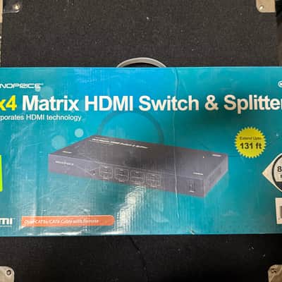 Monoprice 4x4 Matrix HDMI Switch & Splitter - Black image 1