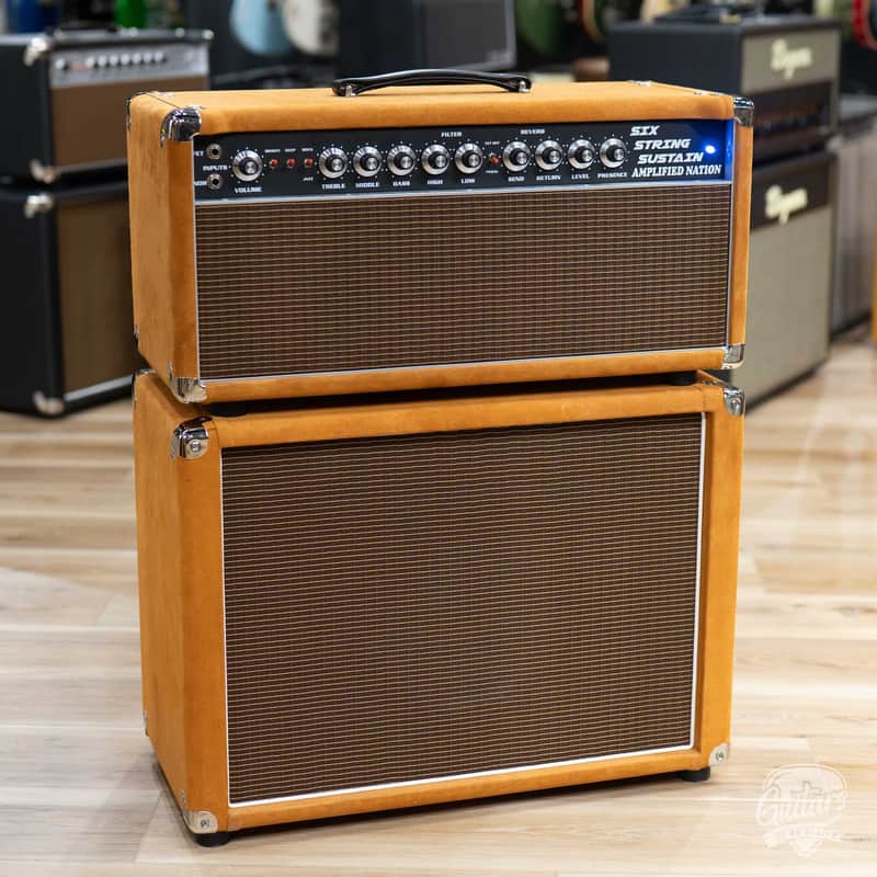 Amplified Nation Six String Sustain 50W Head & 112 Cab – Golden Brown Suede image 1