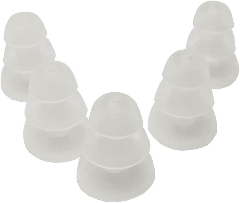 Etymotic ER38-18CL Clear 3-flanged eartips - short stem 5 pair image 1