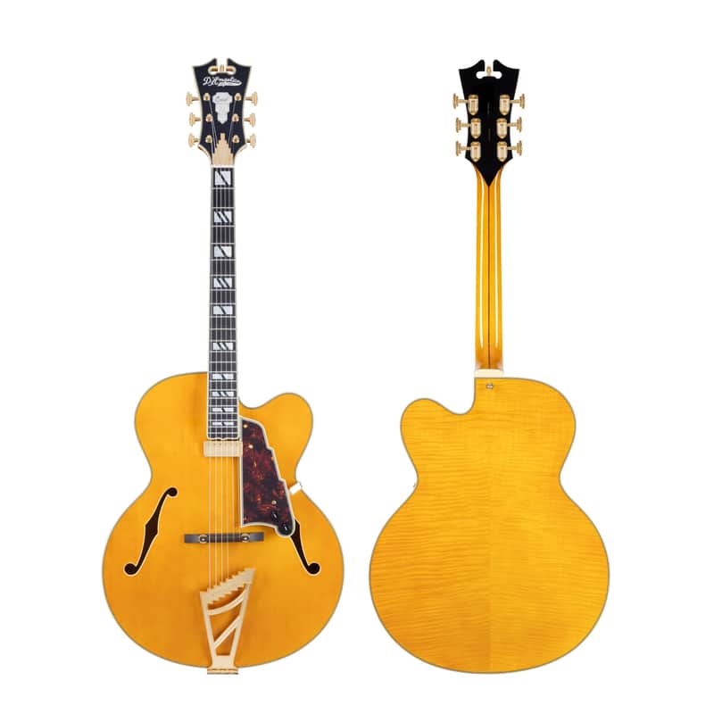 D'Angelico DAEEXL1AMBGT EXCEL EXL 1 Archtop Single Cutaway Hollow Body 6-String Electric Guitar w/Deluxe Hard Case image 1