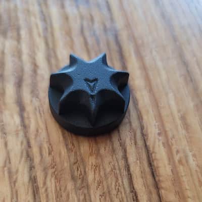 Ghost Electronic 1.0 7 Point Star Knob Texture Black Aluminum, Stompbox, Guitar Knob, Guitar Effect image 2