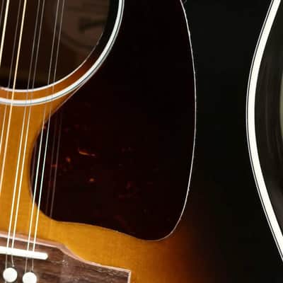Gibson J-45 Standard 12-String Acoustic/Electric Guitar - Vintage Sunburst with Hardshell Case image 12