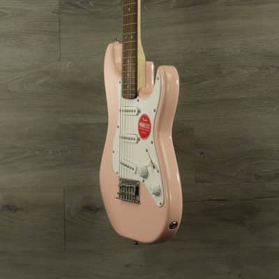 Squier Mini Stratocaster with Laurel Fretboard Shell Pink image 4