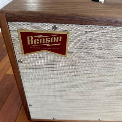Benson Monarch Reverb + 1x12 Combo Milkman Walnut Wood Cab with Wheat Grille  Monarch Reverb + Combo with Milkman Walnut Cabinet and Wheat Grille 2026 - Milkman Walnut Wood / Wheat Grille image 3