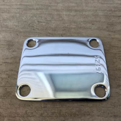 Vintage 1960 Fender Guitar / Bass Neck Plate w/ Original Screws! Stratocaster, Telecaster Part! image 2