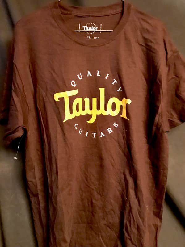 Taylor  Logo T-shirt-Large Brown with Yellow Logo image 1