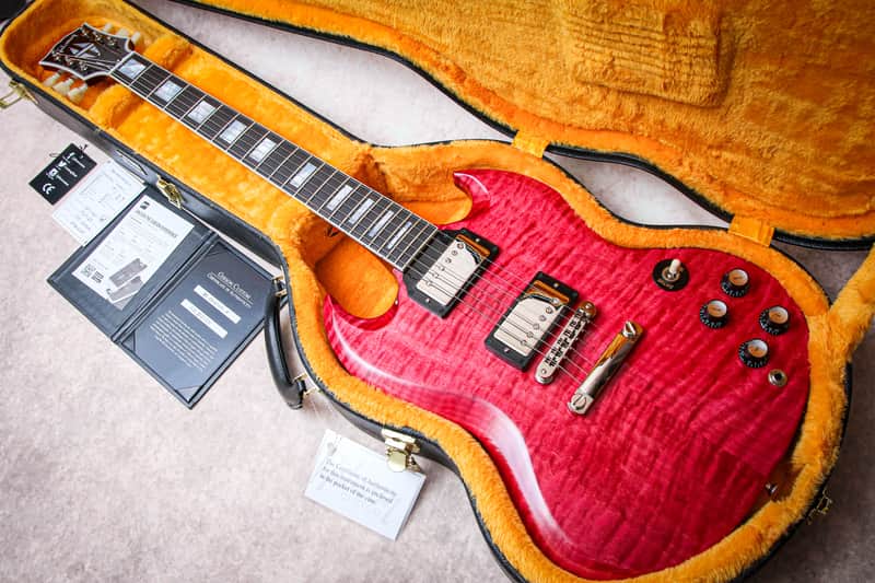 GIBSON USA Custom Shop Special Order M2M SG Custom "Cranberry + Ebony" (2024)