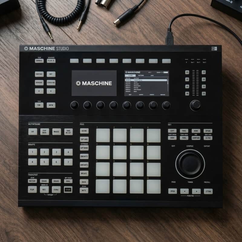 Native Instruments Maschine Studio Black Controller w/ Box & Power Hardware Only image 1