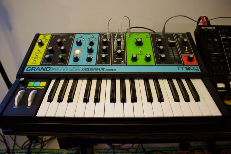 Moog Grandmother 32-Key Semi-Modular Analog Synthesizer 2018 - Present - Black / Multi-Colored Panel image 1