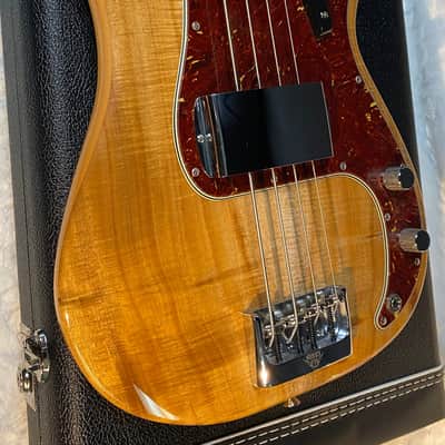 NEW! Fender Artisan Koa Precision Bass NOS - Ebony Fingerboard Natural Koa Finish - Absolutely Beautiful - Flamed Maple Neck - Authorized Dealer - 9.65lbs - G06782 image 7
