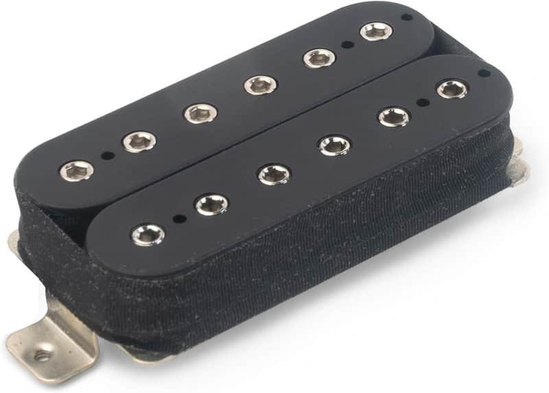 StewMac 80s Shred Humbucker Pickup, Bridge Position, Black Exposed Coils image 1