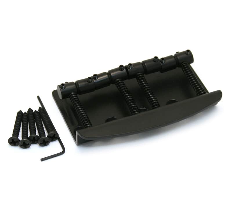 Hipshot Black 4-string Vintage Bass Bridge for Fender P/Jazz® .750" 5C400B image 1