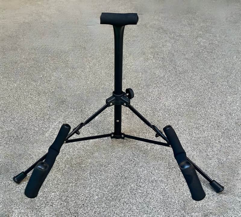 ToyAttack Acoustic Guitar Folding Compact A-Frame Mini Stand Black - Black image 1