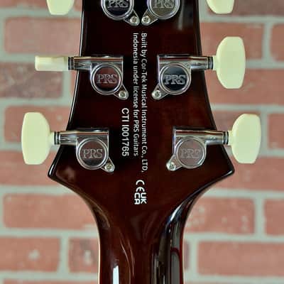 PRS SE Hollowbody I Piezo Double Cut Electric Guitar - Orange Tiger Smokeburst image 13