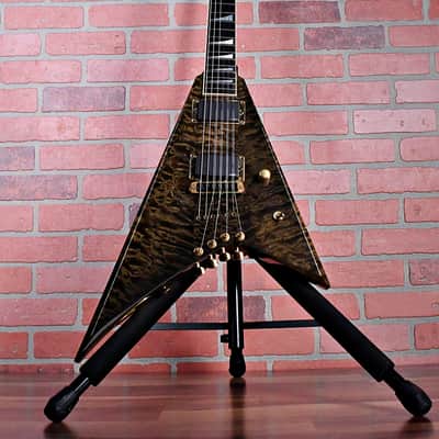 Jackson USA Custom Shop 10-String Players Choice Dan Spitz Quilted Maple 1990's Transparent Black image 3