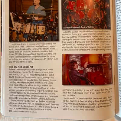 Sonor - Steve Smith's Journey, 1981 Horst Link Signature Series, 9-Piece Set with Custom Paul Jamieson Snare,  Authenticated! image 5