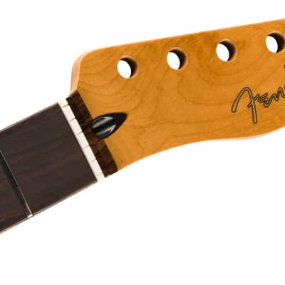 Fender Satin Roasted Maple Fat Telecaster Neck 22 Medium Jumbo Frets 9.5" Rosewood U Shape image 3