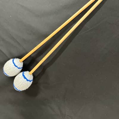 Vintage Mike Balter 17, Bass Marimba Mallets, Extra-Soft,  Light Blue, 1990s, Birch Handles - MINT image 13