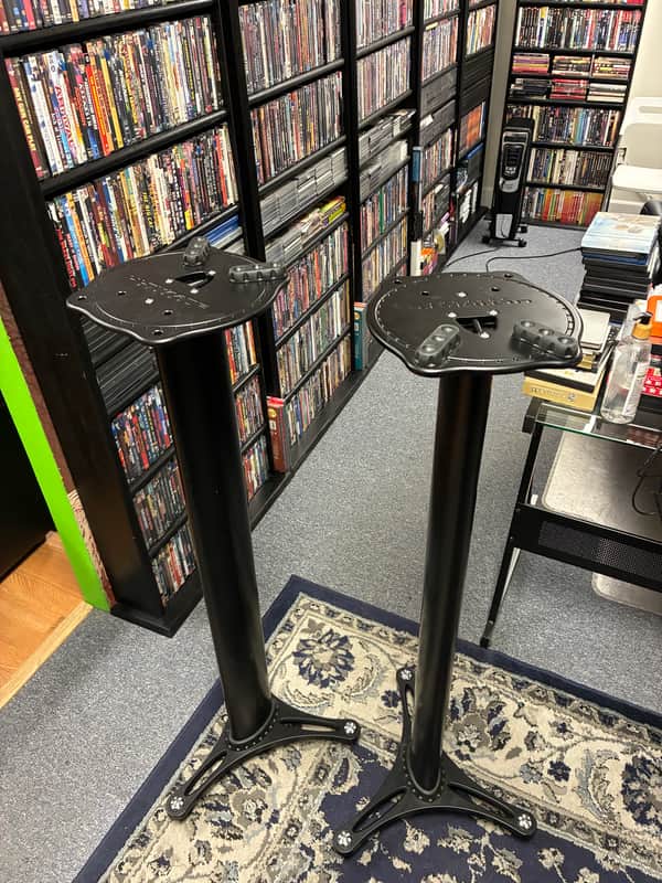 Ultimate Support MS90/45B Monitor Stands (Pair) 2010s - Black image 1