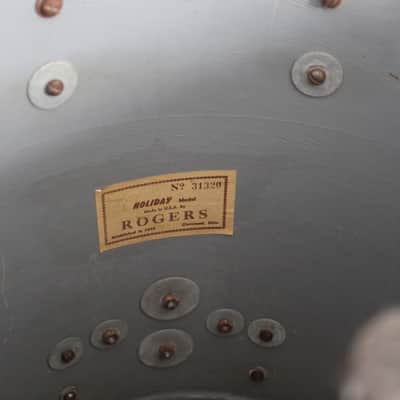 Rogers Holiday 1963 - Black Onyx 16" deep x 14" round Floor tom image 8