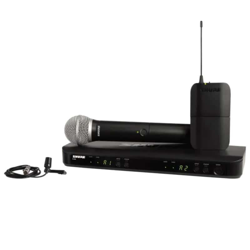 Shure BLX1288/CVL-H11 Wireless Combo System with PG58 Handheld and CVL Lavalier image 1