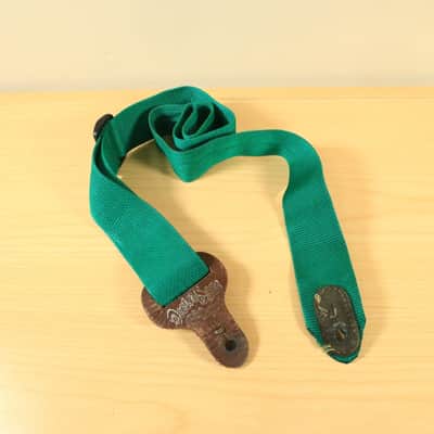 Vintage 90s Doctor Song USA Guitar Strap Green 2” Wide Adjustable Made In USA image 3