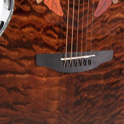 Ovation Celebrity Elite Plus CE44P-TGE Mid-Depth Acoustic-Electric Guitar - Dark Tiger Eye image 5
