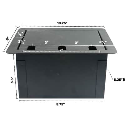 Elite Core FBL8+AC Recessed Stage Floor Box w/8 XLR-F + Duplex AC Power Outlet image 6