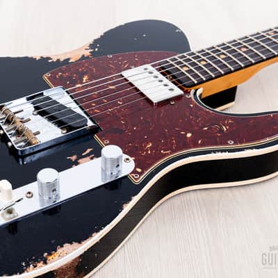 2024 Fender Custom Shop Limited Edition Reverse 1960 Telecaster Custom Heavy Relic Black Over Sunburst w/ SH-1 '59 PAF image 6