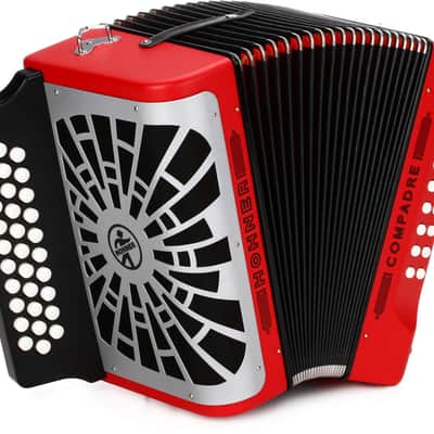 Hohner Compadre Diatonic Accordion - Keys of G/C/F - Red image 1