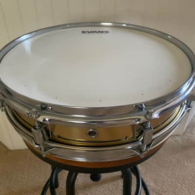 Pearl 13” x 3” brass shell piccolo snare 80s/90s? - Brass with chrome hardware image 3