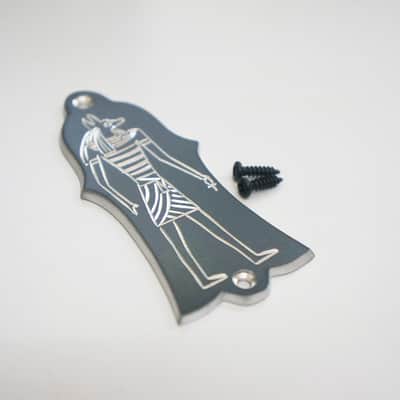 Engraved Anubis Wolf Guitar Truss Rod Cover image 7