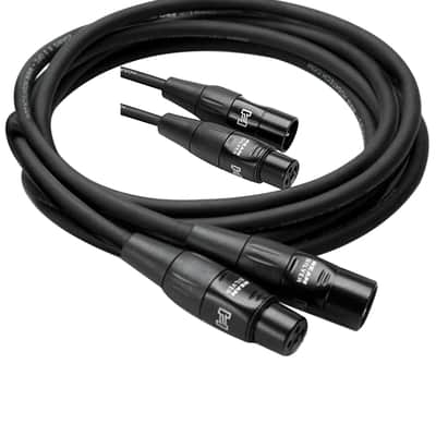 NEW - 2 Pack Hosa Pro Microphone Cable REAN XLR3F to XLR3M, HMIC-025 (25 Feet) Black image 4