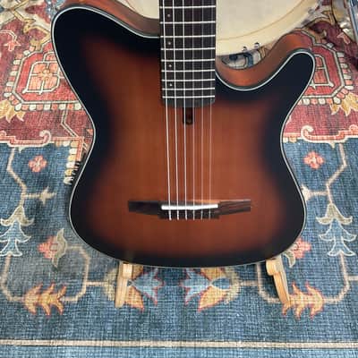 Ibanez FRH10NBSF Thinline Nylon Acoustic-Electric Guitar (Brown Sunburst) image 3