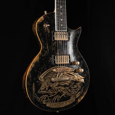 ESP Japanese Custom Shop Signature Series Will Adler Warbird Distressed - Black image 5