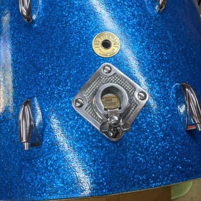 Gretsch Early '60s Round Badge Kit 12-16-20 1960 Blue Sparkle image 15