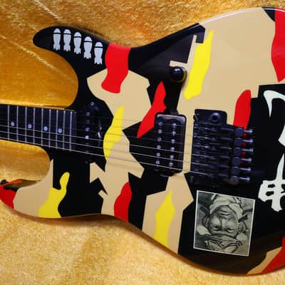 ESP Kamikaze 1 George Lynch Signature 1988 Black with Kamikaze Graphic image 2